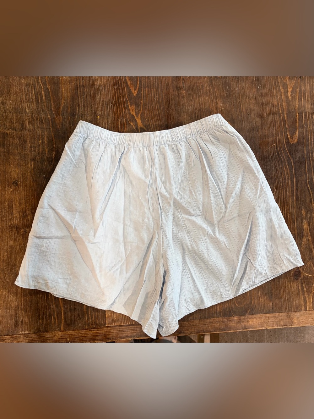 Abercrombie & Fitch Light Blue High-Waist Women's Shorts - Picture 3 of 3